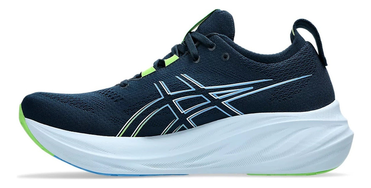 Tênis Asics Gel Nimbus 26 Azul E Lima - Masculino