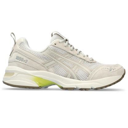 Tênis GEL-1090 V2 – Feminino – Bege e Cinza com Amarelo