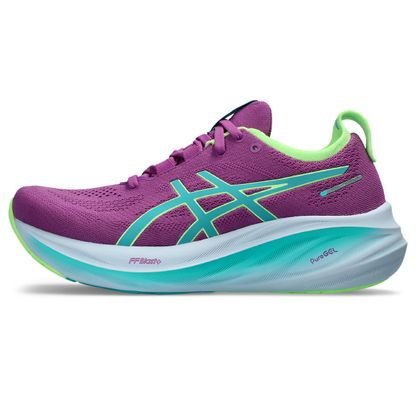 Tênis GEL-Nimbus 26 Lite-Show – Feminino – Violeta com Verde e Azul