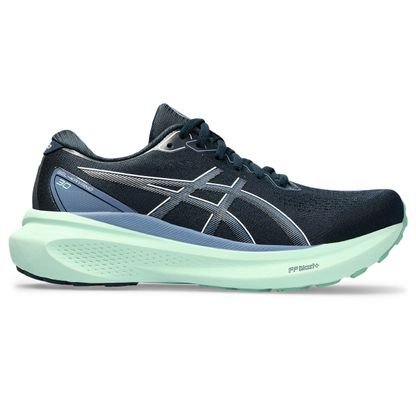 Tênis GEL-Kayano 30 – Feminino – Cinza e Azul com Verde